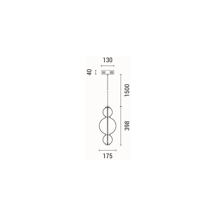 Lampadario LED a sospensione con filo LED/12,6W/230V 3000K