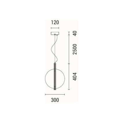 Lampadario LED a sospensione con filo LED/12,6W/230V 3000K