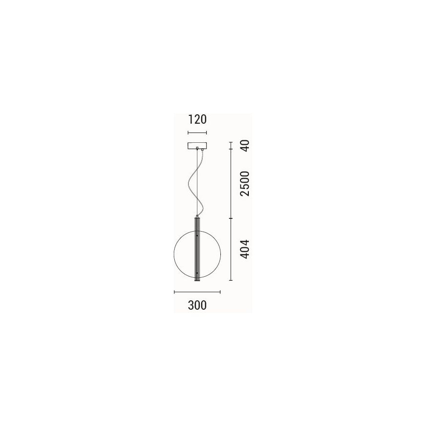 Lampadario LED a sospensione con filo LED/12,6W/230V 3000K