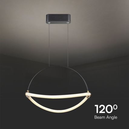 Lampadario LED a sospensione con filo LED/12W/230V 3000K diametro 40 cm