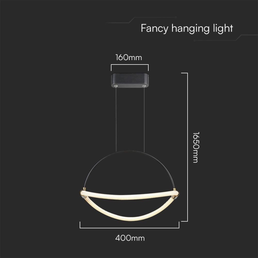 Lampadario LED a sospensione con filo LED/12W/230V 3000K diametro 40 cm