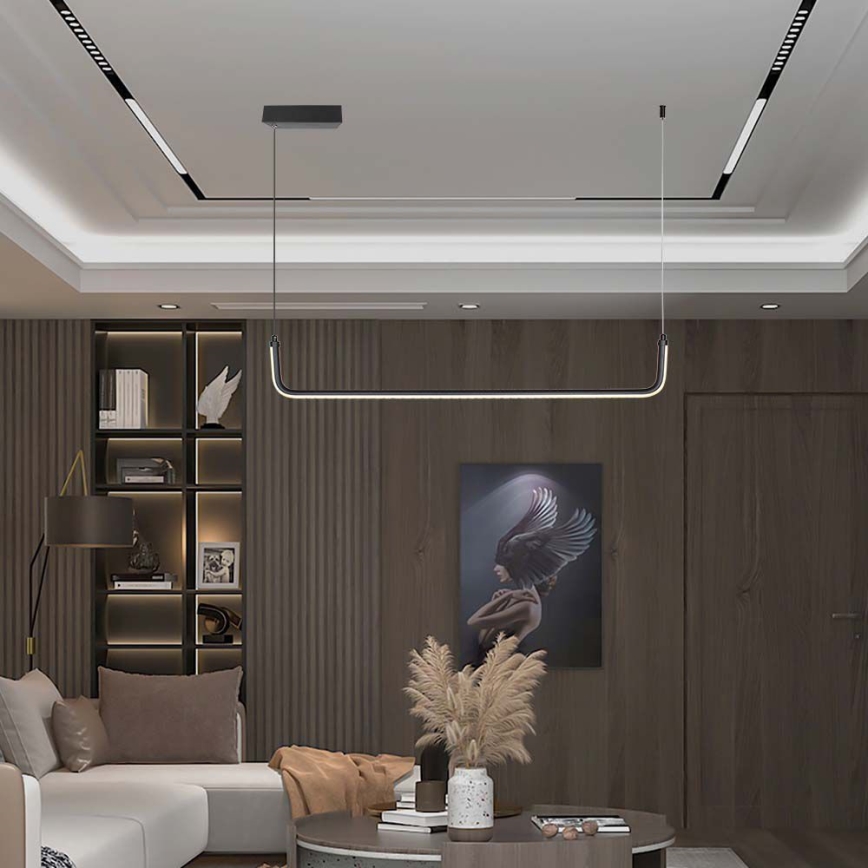 Lampadario LED a sospensione con filo LED/12W/230V 4000K 90 cm nero