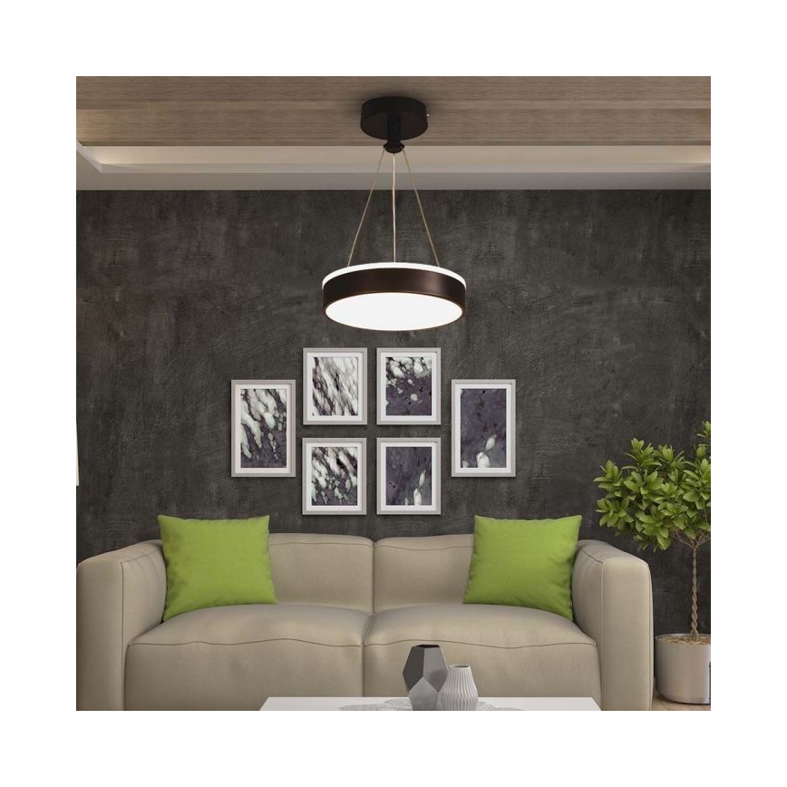 Lampadario LED a sospensione con filo LED/12W/230V 4000K nero