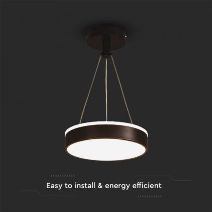 Lampadario LED a sospensione con filo LED/12W/230V 4000K nero