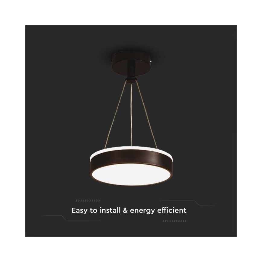 Lampadario LED a sospensione con filo LED/12W/230V 4000K nero