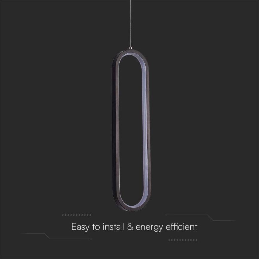 Lampadario LED a sospensione con filo LED/13W/230V 4000K nero