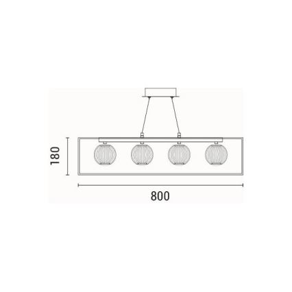 Lampadario LED a sospensione con filo LED/14W/230V 3000K
