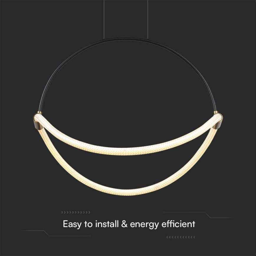 Lampadario LED a sospensione con filo LED/16W/230V 3000K diametro 50 cm
