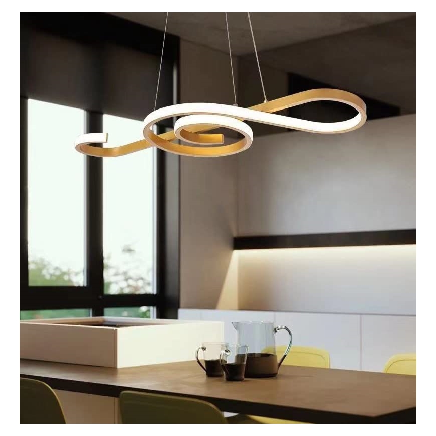 Lampadario LED a sospensione con filo LED/18W/230V 3000K oro