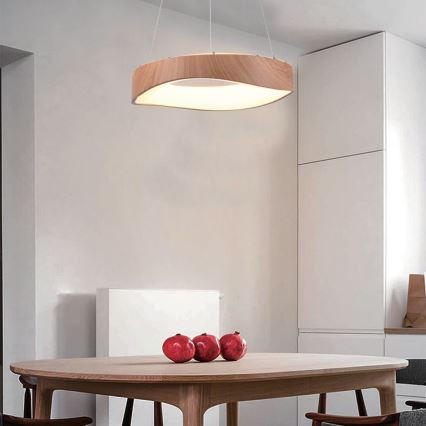 Lampadario LED a sospensione con filo LED/18W/230V 3000K ø 40 cm marrone