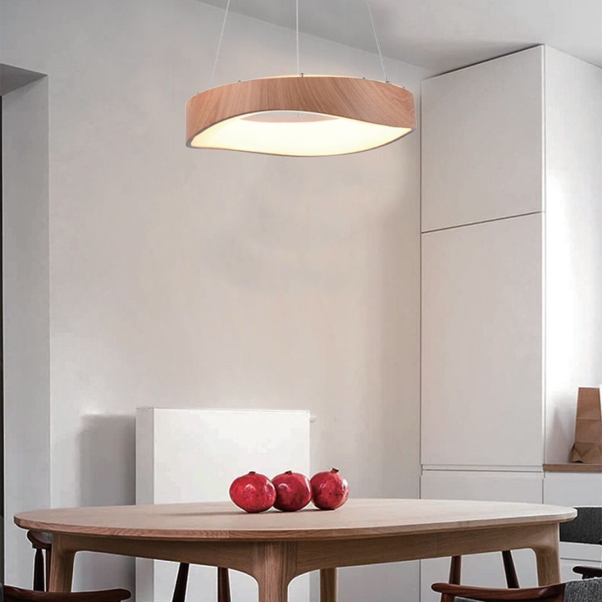 Lampadario LED a sospensione con filo LED/18W/230V 3000K ø 40 cm marrone