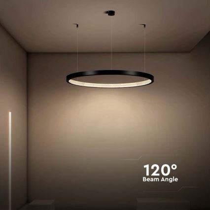 Lampadario LED a sospensione con filo LED/19W/230V 3000K nero