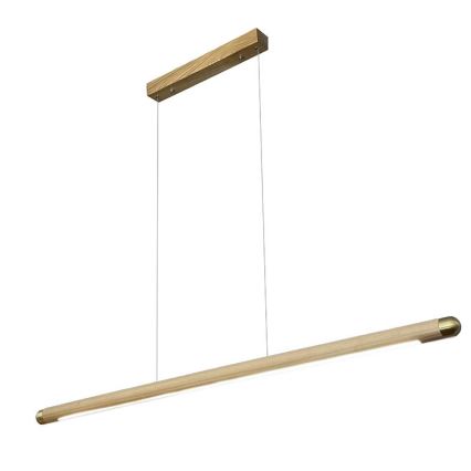 Lampadario LED a sospensione con filo LED/22W/230V 4000K 120 cm cenere/legno solido