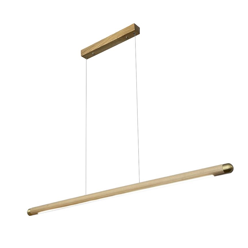 Lampadario LED a sospensione con filo LED/22W/230V 4000K 120 cm cenere/legno solido