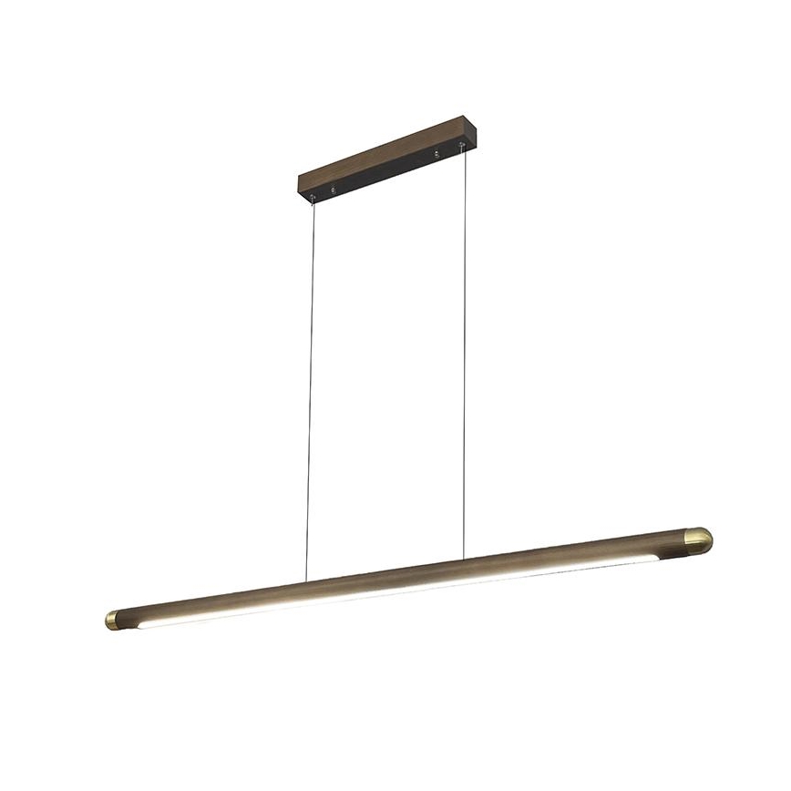 Lampadario LED a sospensione con filo LED/22W/230V 4000K 120 cm cenere/legno solido