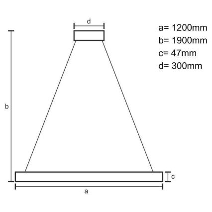 Lampadario LED a sospensione con filo LED/22W/230V 4000K 120 cm cenere/legno solido