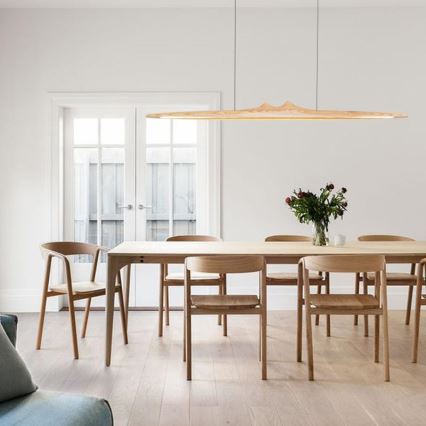 Lampadario LED a sospensione con filo LED/22W/230V 4000K 120 cm cenere/legno solido