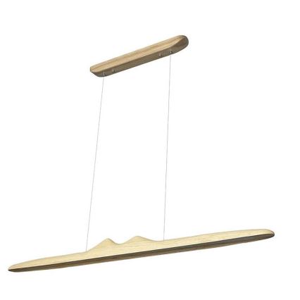 Lampadario LED a sospensione con filo LED/22W/230V 4000K 120 cm cenere/legno solido