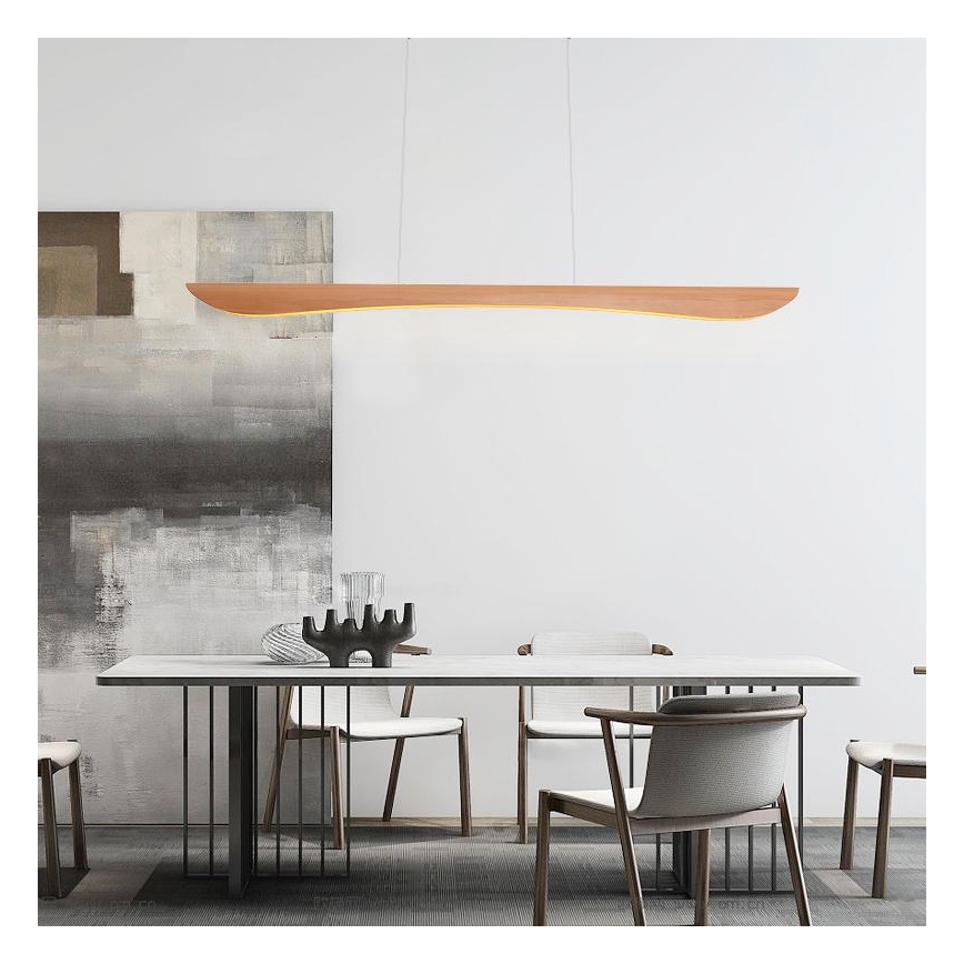 Lampadario LED a sospensione con filo LED/22W/230V 4000K 120 cm faggio/legno solido