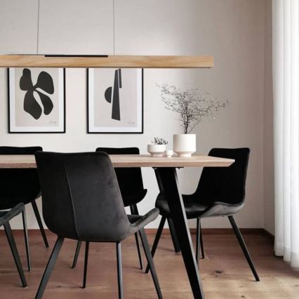 Lampadario LED a sospensione con filo LED/22W/230V 4000K 120 cm pino/legno solido