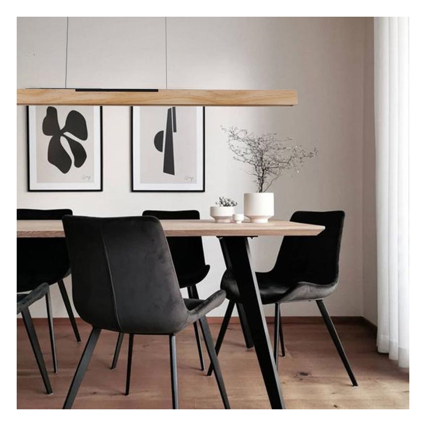 Lampadario LED a sospensione con filo LED/22W/230V 4000K 120 cm pino/legno solido