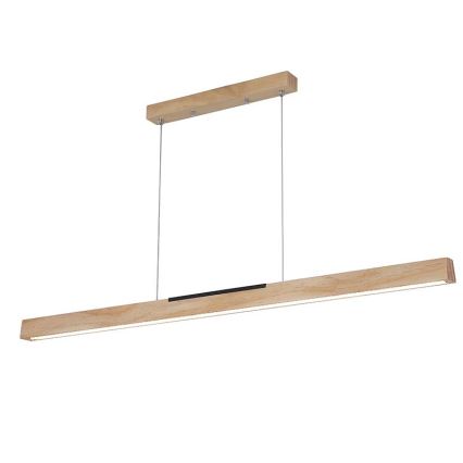 Lampadario LED a sospensione con filo LED/22W/230V 4000K 120 cm pino/legno solido