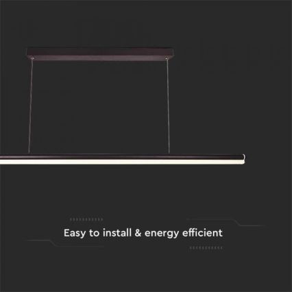 Lampadario LED a sospensione con filo LED/23W/230V 4000K 120 cm nero