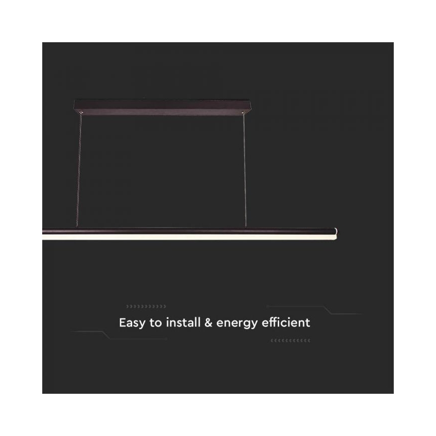 Lampadario LED a sospensione con filo LED/23W/230V 4000K 120 cm nero