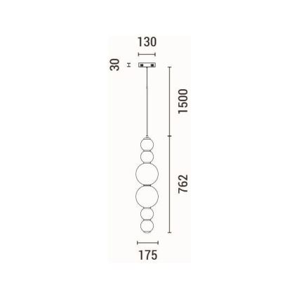 Lampadario LED a sospensione con filo LED/24W/230V 3000K