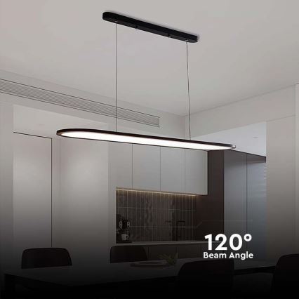 Lampadario LED a sospensione con filo LED/24W/230V 3000K nero