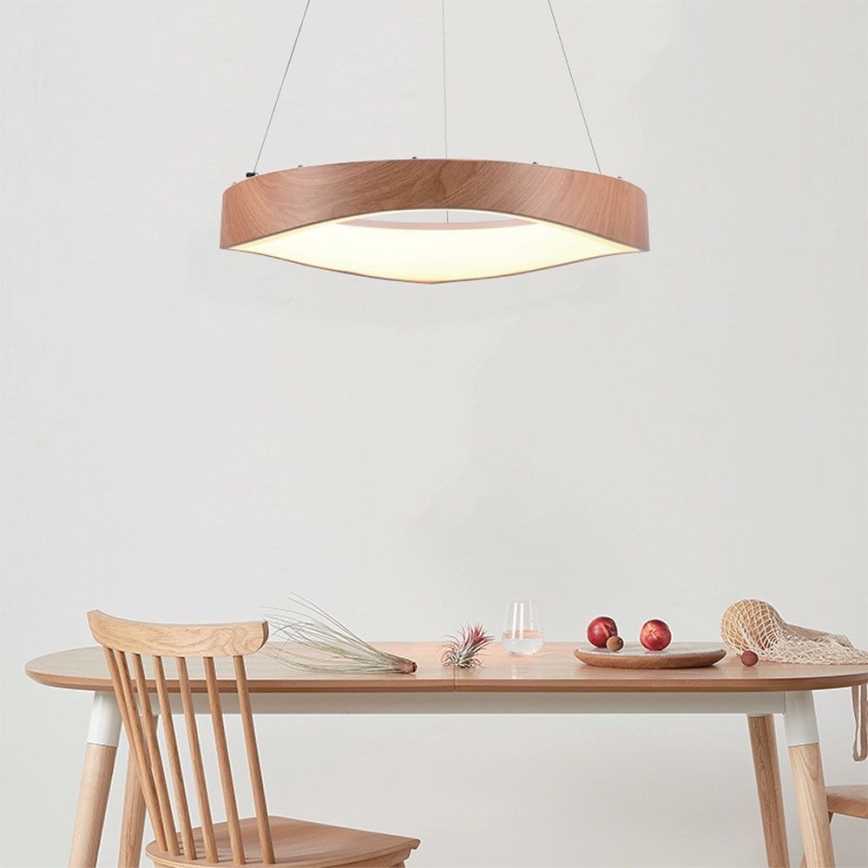 Lampadario LED a sospensione con filo LED/25W/230V 3000K ø 50 cm marrone