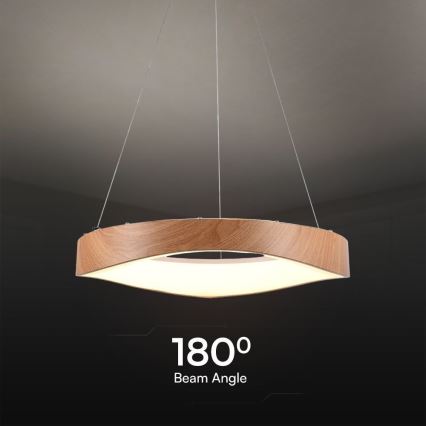 Lampadario LED a sospensione con filo LED/25W/230V 3000K ø 50 cm marrone