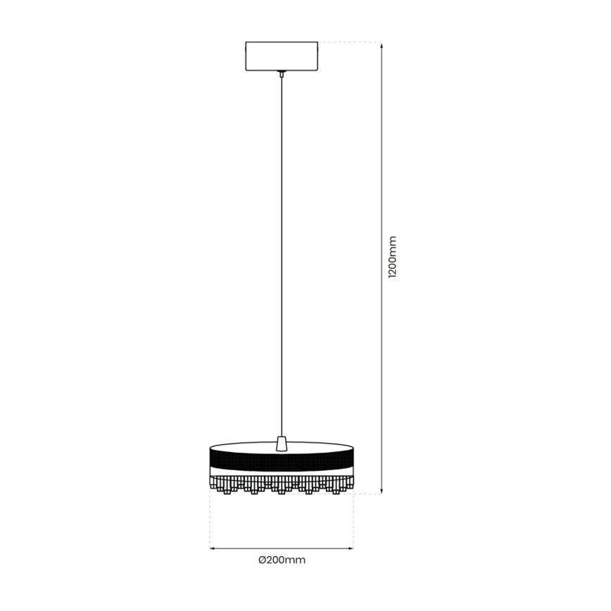 Lampadario LED a sospensione con filo LED/25W/230V diametro 20 cm oro