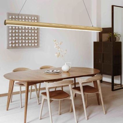 Lampadario LED a sospensione con filo LED/26W/230V 4000K 150 cm cenere/legno solido