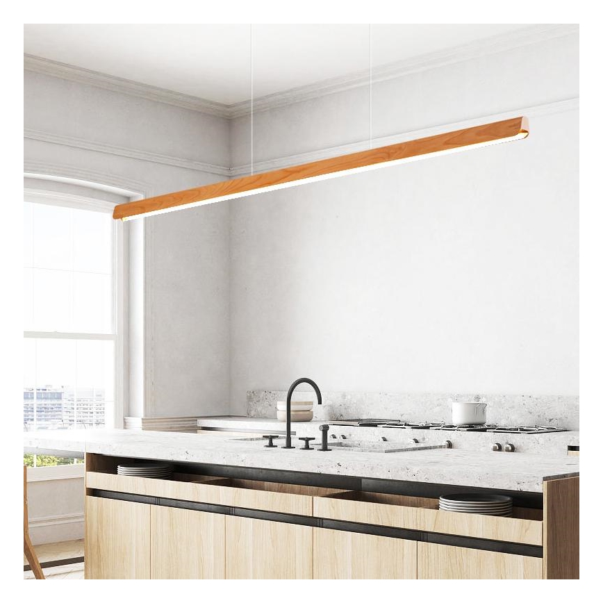 Lampadario LED a sospensione con filo LED/26W/230V 4000K 150 cm faggio/legno solido