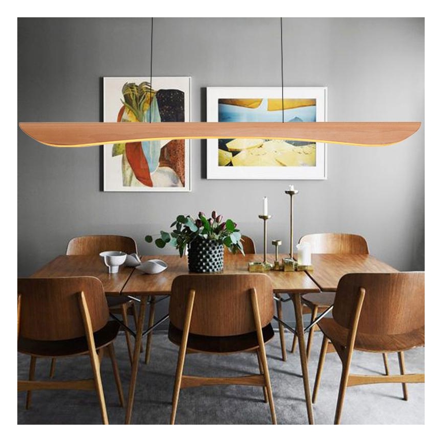 Lampadario LED a sospensione con filo LED/26W/230V 4000K 150 cm faggio/legno solido