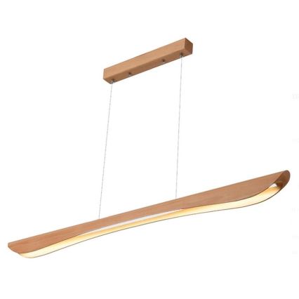 Lampadario LED a sospensione con filo LED/26W/230V 4000K 150 cm faggio/legno solido