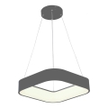 Lampadario LED a sospensione con filo LED/30W/230V 3000K 45x45 cm grigio