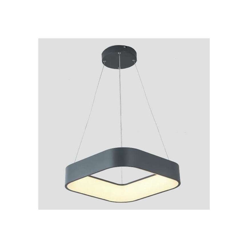 Lampadario LED a sospensione con filo LED/30W/230V 3000K 45x45 cm grigio