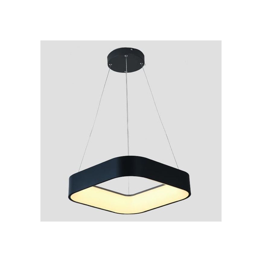Lampadario LED a sospensione con filo LED/30W/230V 3000K 45x45 cm nero