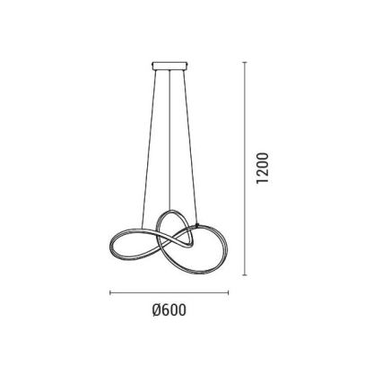 Lampadario LED a sospensione con filo LED/30W/230V 3000K