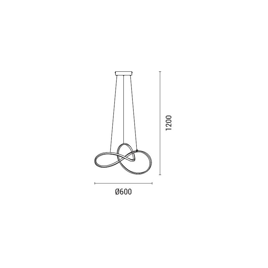 Lampadario LED a sospensione con filo LED/30W/230V 3000K