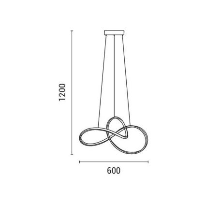 Lampadario LED a sospensione con filo LED/30W/230V 3000K
