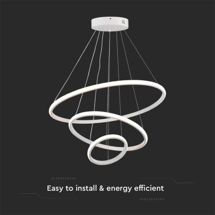 Lampadario LED a sospensione con filo LED/32W/230V 3000K bianco