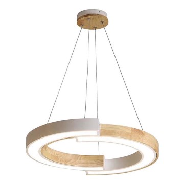 Lampadario LED a sospensione con filo LED/32W/230V 3000K bianco/legno