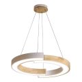 Lampadario LED a sospensione con filo LED/32W/230V 4000K bianco/legno