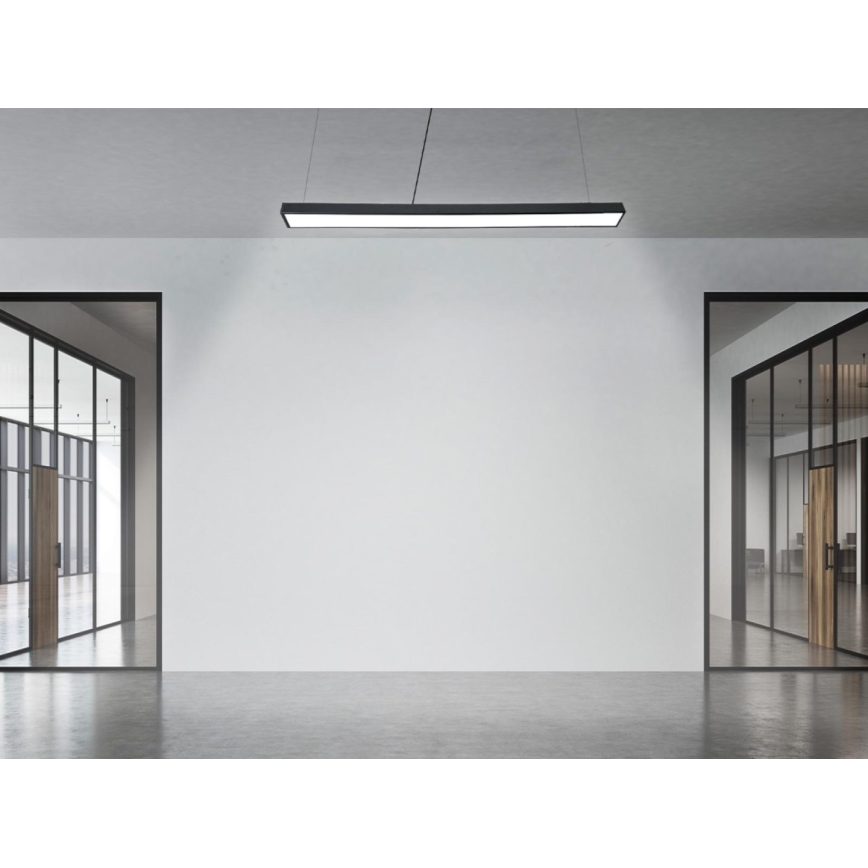 Lampadario LED a sospensione con filo LED/32W/230V 4000K diametro 120 cm nero