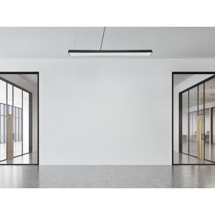Lampadario LED a sospensione con filo LED/32W/230V 4000K diametro 120 cm nero