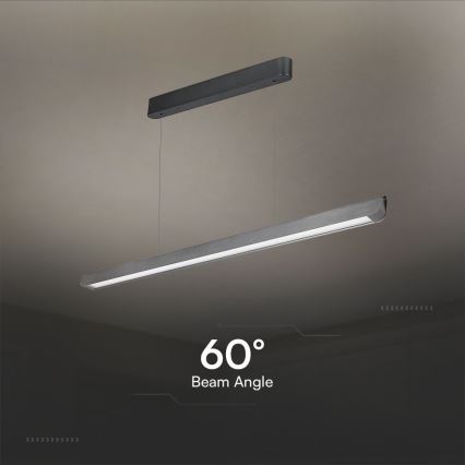 Lampadario LED a sospensione con filo LED/36W/230V 3000/4000/6400K antracite