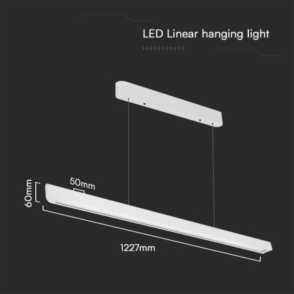 Lampadario LED a sospensione con filo LED/36W/230V 3000/4000/6400K bianco